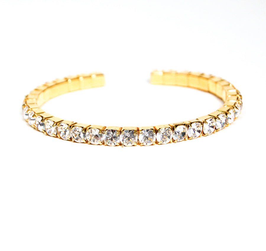 Rhinestone Bangle Bracelet, by Unsigned Beauty - Vintage Meet Modern Vintage Jewelry - Chicago, Illinois - #oldhollywoodglamour #vintagemeetmodern #designervintage #jewelrybox #antiquejewelry #vintagejewelry