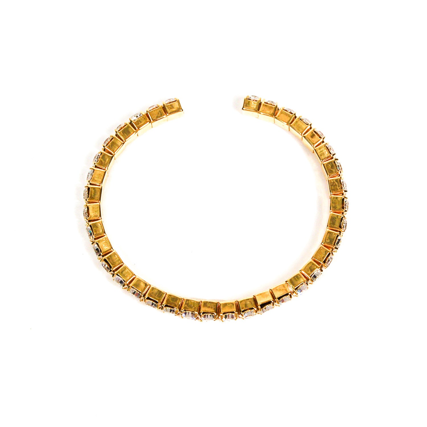 Rhinestone Bangle Bracelet, by Unsigned Beauty - Vintage Meet Modern Vintage Jewelry - Chicago, Illinois - #oldhollywoodglamour #vintagemeetmodern #designervintage #jewelrybox #antiquejewelry #vintagejewelry