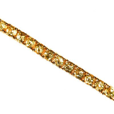 Yellow Diamond Diamonique CZ Tennis Bracelet by Unsigned Beauty - Vintage Meet Modern Vintage Jewelry - Chicago, Illinois - #oldhollywoodglamour #vintagemeetmodern #designervintage #jewelrybox #antiquejewelry #vintagejewelry