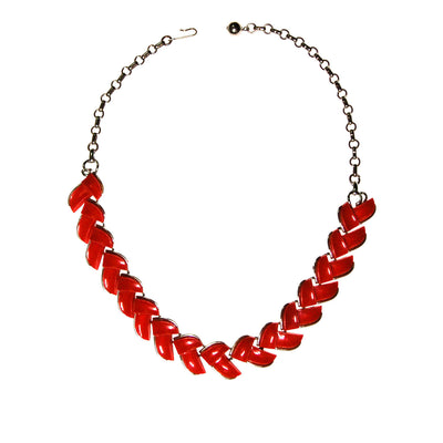 Retro Red Thermoset Necklace by Lisner by Lisner - Vintage Meet Modern Vintage Jewelry - Chicago, Illinois - #oldhollywoodglamour #vintagemeetmodern #designervintage #jewelrybox #antiquejewelry #vintagejewelry