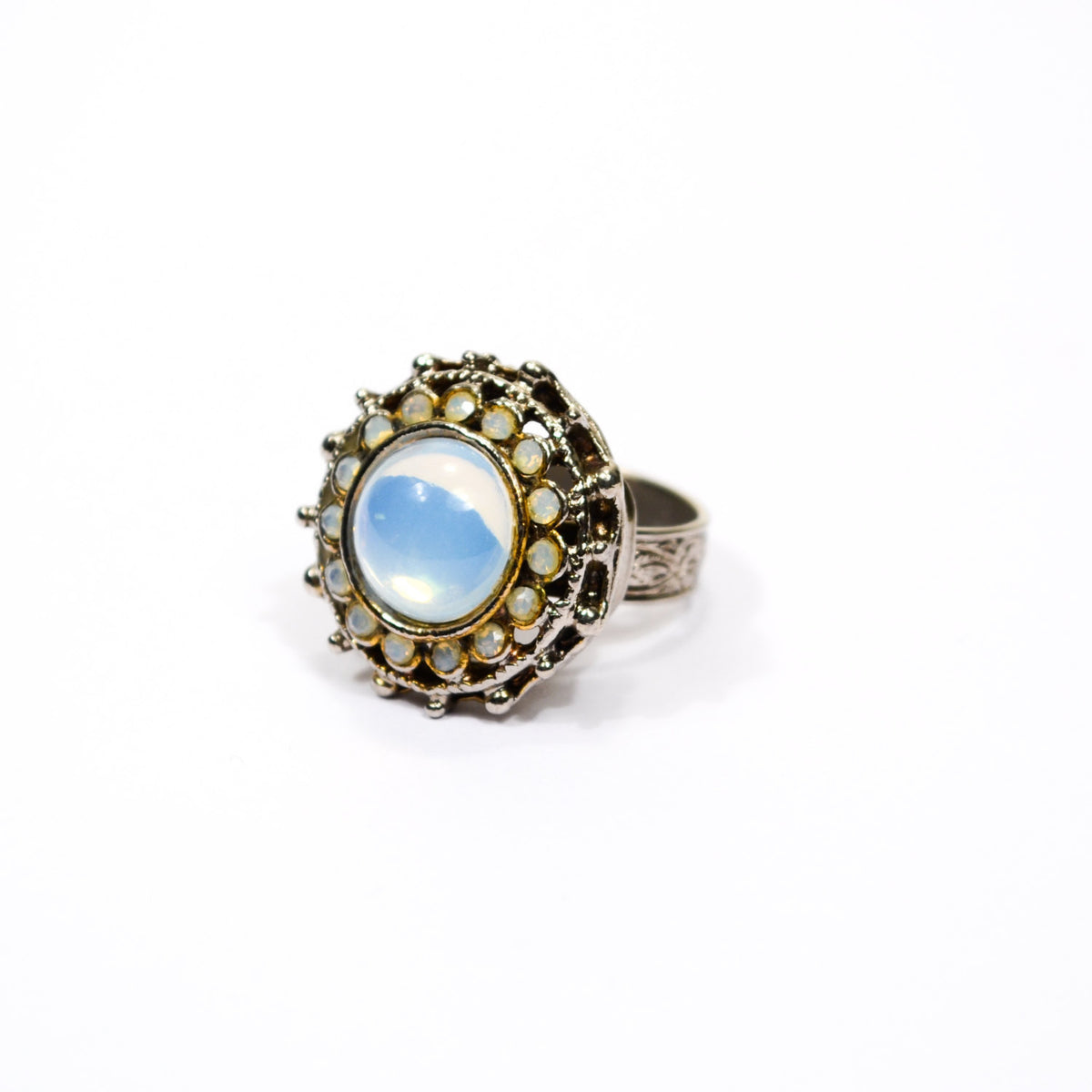 Opaline Glass Statement Ring