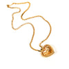 Rhinestones Heart Necklace in Gold Tone by Unsigned Beauty - Vintage Meet Modern Vintage Jewelry - Chicago, Illinois - #oldhollywoodglamour #vintagemeetmodern #designervintage #jewelrybox #antiquejewelry #vintagejewelry