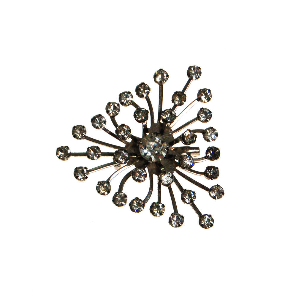 Rhinestone Starburst Brooch by Unsigned Beauty - Vintage Meet Modern Vintage Jewelry - Chicago, Illinois - #oldhollywoodglamour #vintagemeetmodern #designervintage #jewelrybox #antiquejewelry #vintagejewelry