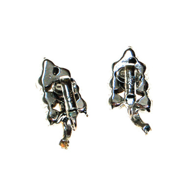 Coro Pearl and Rhinestone Earrings set in Silver Tone by Coro - Vintage Meet Modern Vintage Jewelry - Chicago, Illinois - #oldhollywoodglamour #vintagemeetmodern #designervintage #jewelrybox #antiquejewelry #vintagejewelry