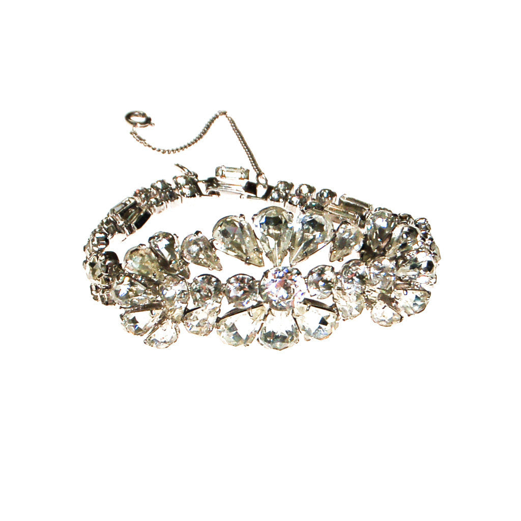Old Hollywood Glam Sparkling Rhinestone bracelet by Denbe by Denbe - Vintage Meet Modern Vintage Jewelry - Chicago, Illinois - #oldhollywoodglamour #vintagemeetmodern #designervintage #jewelrybox #antiquejewelry #vintagejewelry