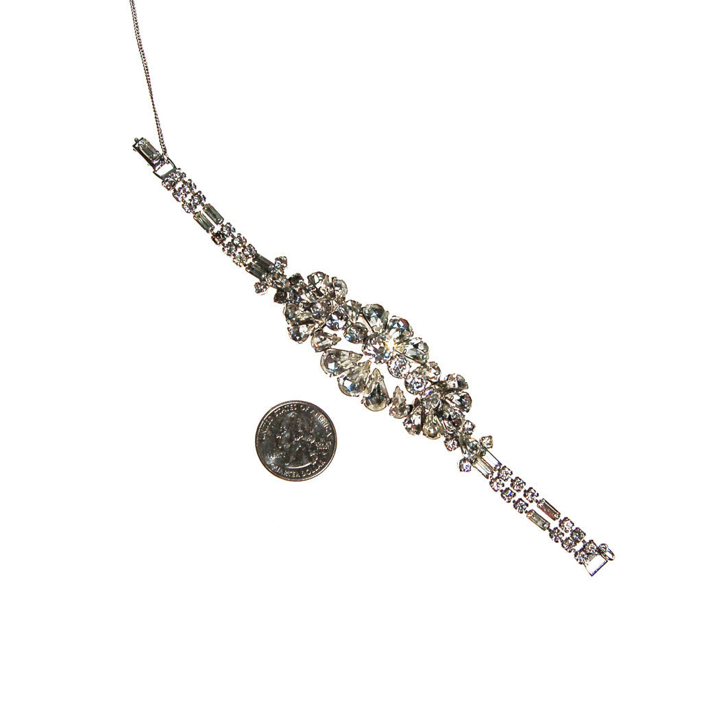 Old Hollywood Glam Sparkling Rhinestone bracelet by Denbe by Denbe - Vintage Meet Modern Vintage Jewelry - Chicago, Illinois - #oldhollywoodglamour #vintagemeetmodern #designervintage #jewelrybox #antiquejewelry #vintagejewelry