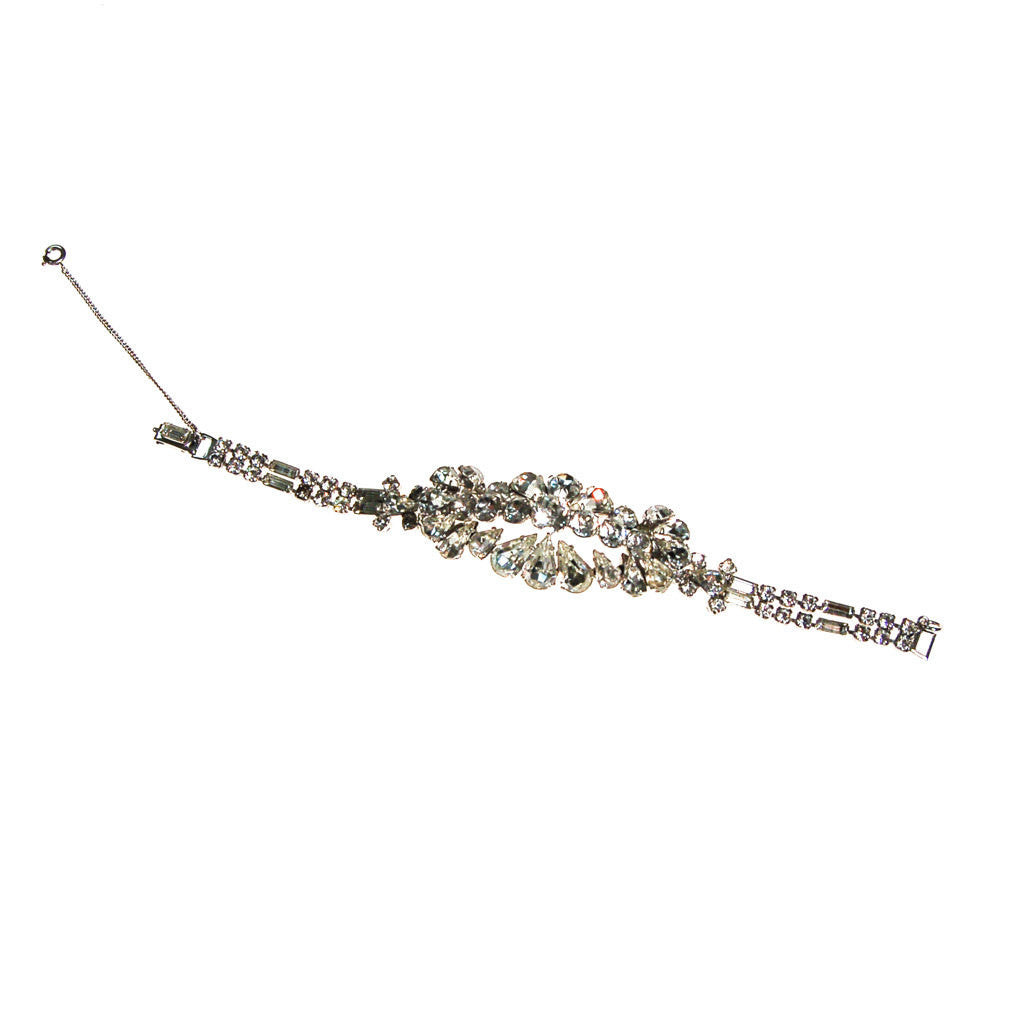 Old Hollywood Glam Sparkling Rhinestone bracelet by Denbe by Denbe - Vintage Meet Modern Vintage Jewelry - Chicago, Illinois - #oldhollywoodglamour #vintagemeetmodern #designervintage #jewelrybox #antiquejewelry #vintagejewelry