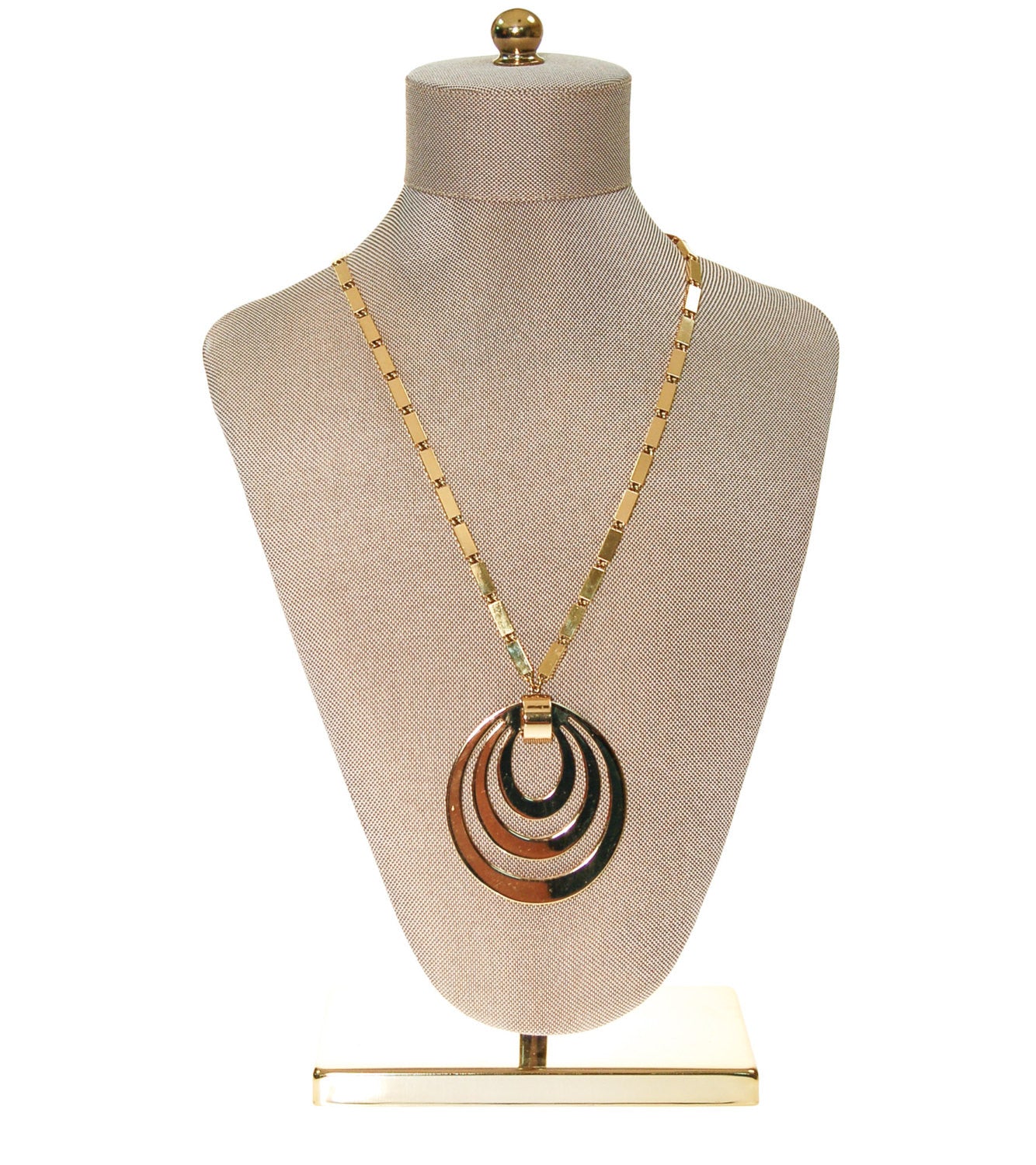 Monet Mad for Mod Bold Gold Statement Necklace by Monet - Vintage Meet Modern Vintage Jewelry - Chicago, Illinois - #oldhollywoodglamour #vintagemeetmodern #designervintage #jewelrybox #antiquejewelry #vintagejewelry