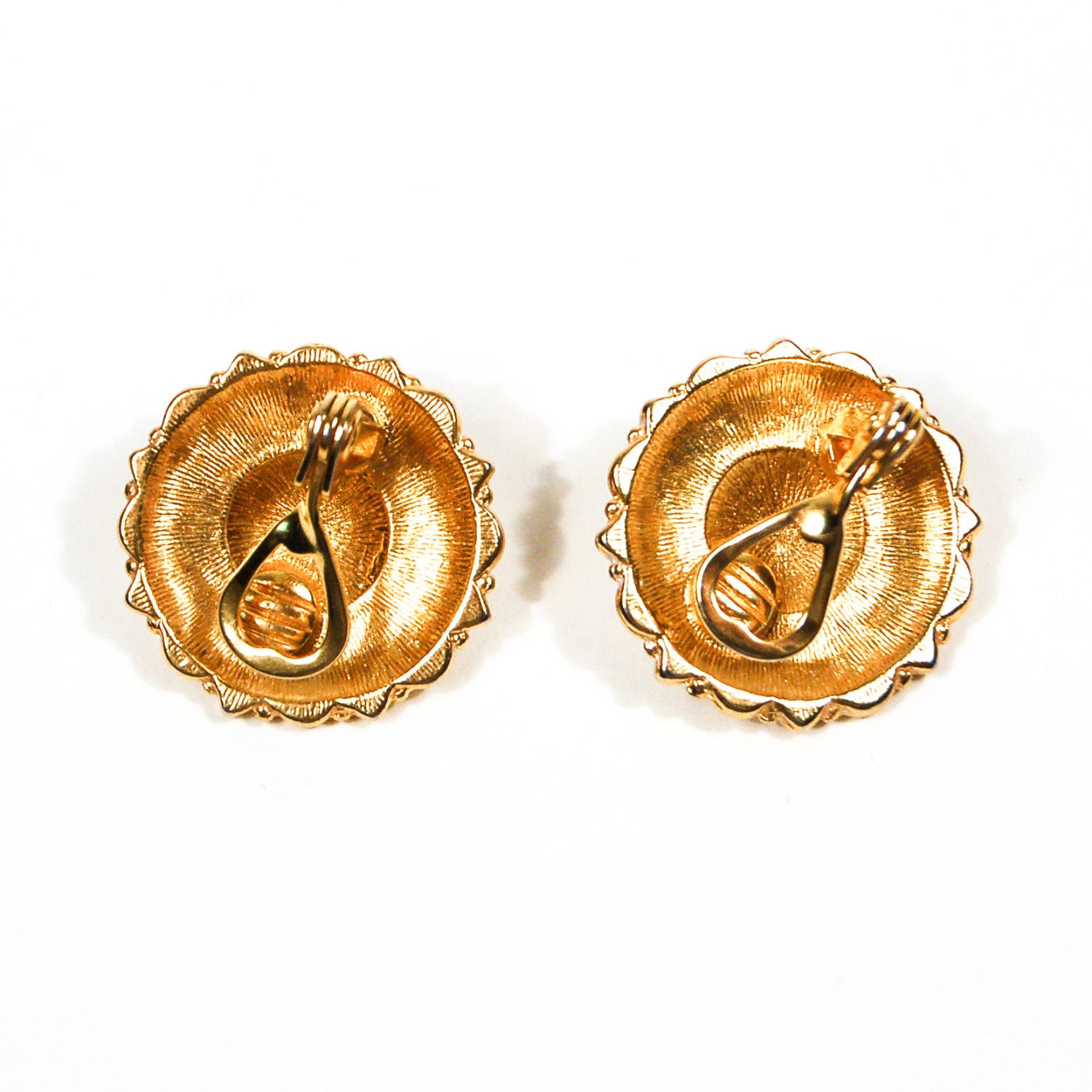 1980's Pink and Opal Art Glass Medallion Earrings by Unsigned Beauty - Vintage Meet Modern Vintage Jewelry - Chicago, Illinois - #oldhollywoodglamour #vintagemeetmodern #designervintage #jewelrybox #antiquejewelry #vintagejewelry