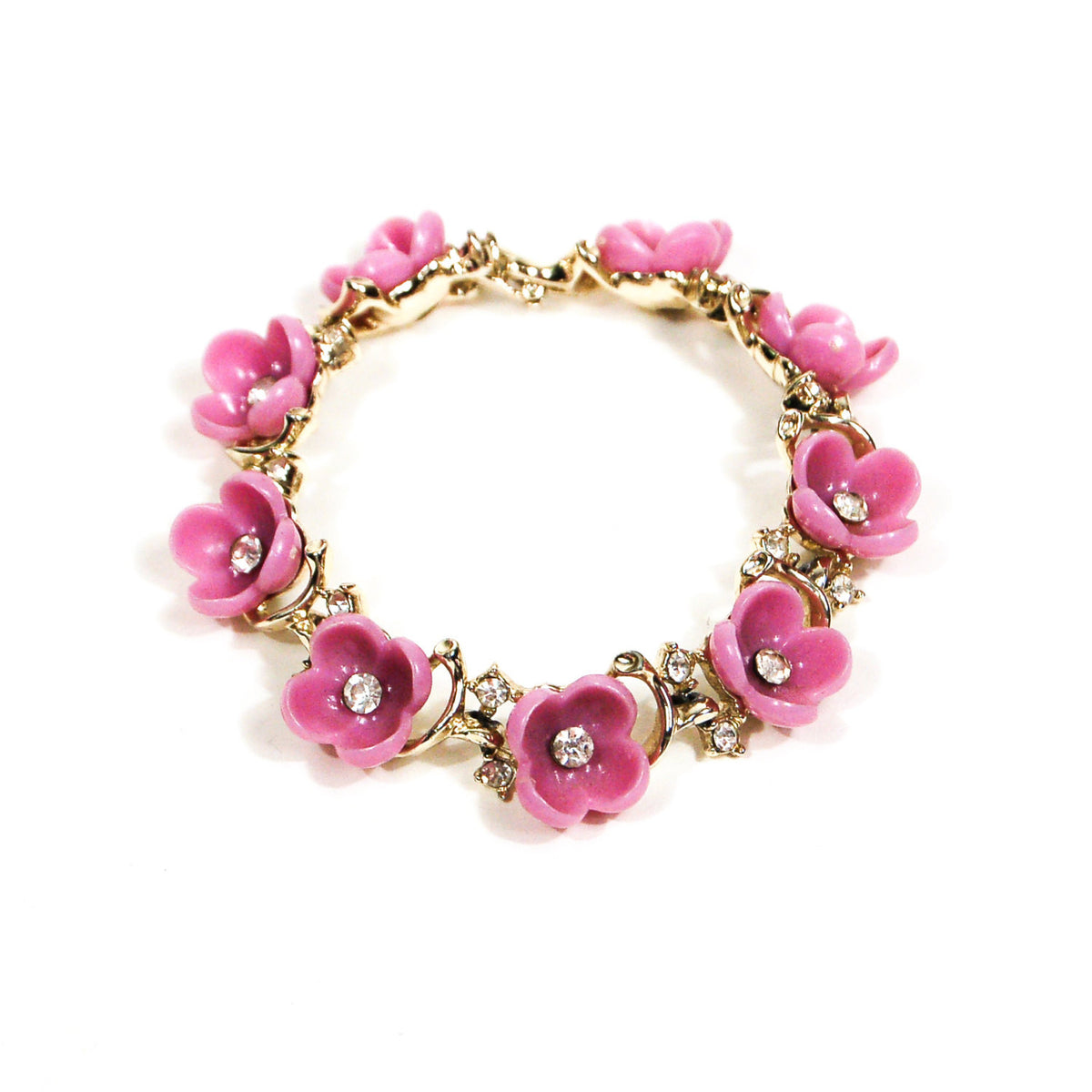 Lisner Purple Flower Thermoset Bracelet