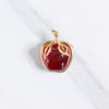 Vintage Juicy Red Apple Lucite Brooch by Unsigned Beauty - Vintage Meet Modern Vintage Jewelry - Chicago, Illinois - #oldhollywoodglamour #vintagemeetmodern #designervintage #jewelrybox #antiquejewelry #vintagejewelry