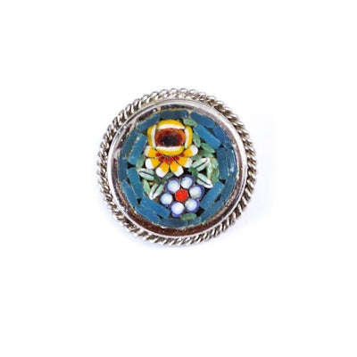 Vintage Colorful Flower Mosaic Scatter Pin by Italy - Vintage Meet Modern Vintage Jewelry - Chicago, Illinois - #oldhollywoodglamour #vintagemeetmodern #designervintage #jewelrybox #antiquejewelry #vintagejewelry