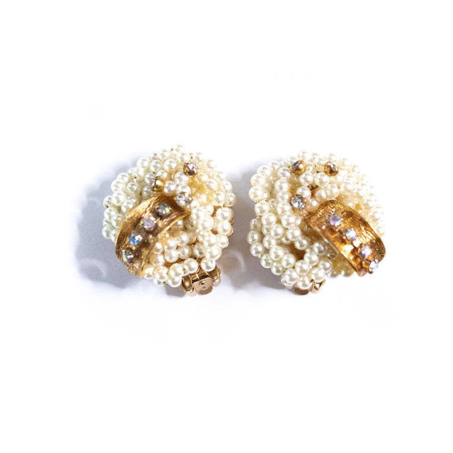 Petite Pearl Cluster with Aurora Borealis Earrings by Unsigned Beauty - Vintage Meet Modern Vintage Jewelry - Chicago, Illinois - #oldhollywoodglamour #vintagemeetmodern #designervintage #jewelrybox #antiquejewelry #vintagejewelry