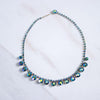Vintage Unsigned Weiss Blue Green Peacock Aurora Borealis Rhinestone Necklace by Unsigned Weiss - Vintage Meet Modern Vintage Jewelry - Chicago, Illinois - #oldhollywoodglamour #vintagemeetmodern #designervintage #jewelrybox #antiquejewelry #vintagejewelry