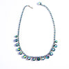 Vintage Unsigned Weiss Blue Green Peacock Aurora Borealis Rhinestone Necklace by Unsigned Weiss - Vintage Meet Modern Vintage Jewelry - Chicago, Illinois - #oldhollywoodglamour #vintagemeetmodern #designervintage #jewelrybox #antiquejewelry #vintagejewelry