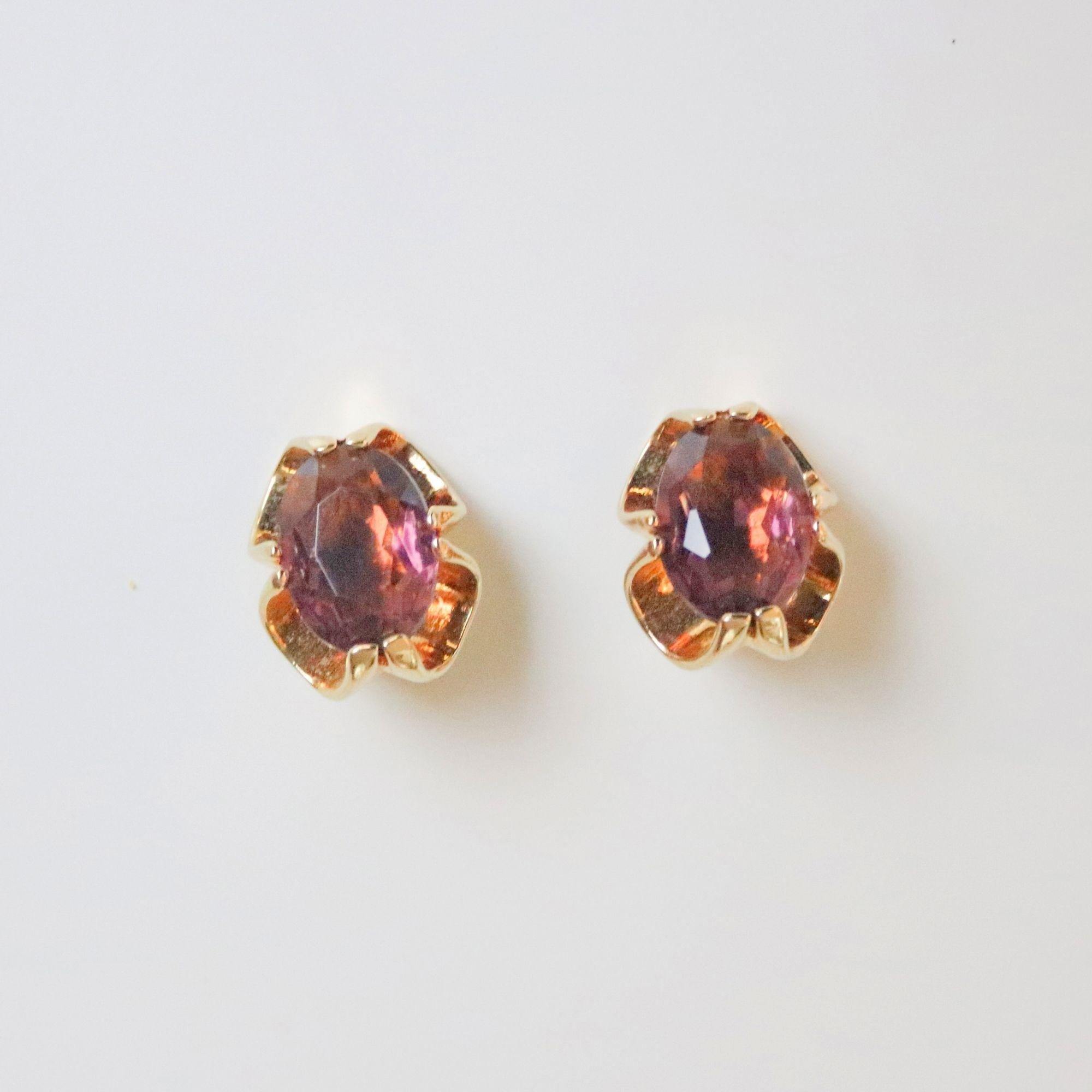 Vintage Ametrine Caged Crystal Earrings by Unsigned Beauty - Vintage Meet Modern Vintage Jewelry - Chicago, Illinois - #oldhollywoodglamour #vintagemeetmodern #designervintage #jewelrybox #antiquejewelry #vintagejewelry