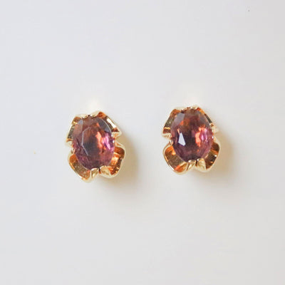 Vintage Ametrine Caged Crystal Earrings by Unsigned Beauty - Vintage Meet Modern Vintage Jewelry - Chicago, Illinois - #oldhollywoodglamour #vintagemeetmodern #designervintage #jewelrybox #antiquejewelry #vintagejewelry