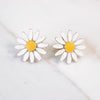 Vintage Accessocraft NYC White and Yellow Daisy Earrings by Accessocraft NYC - Vintage Meet Modern Vintage Jewelry - Chicago, Illinois - #oldhollywoodglamour #vintagemeetmodern #designervintage #jewelrybox #antiquejewelry #vintagejewelry