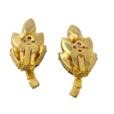 Vintage Aurora Borealis Rhinestone Flower Statement Earrings by Unsigned Beauty - Vintage Meet Modern Vintage Jewelry - Chicago, Illinois - #oldhollywoodglamour #vintagemeetmodern #designervintage #jewelrybox #antiquejewelry #vintagejewelry