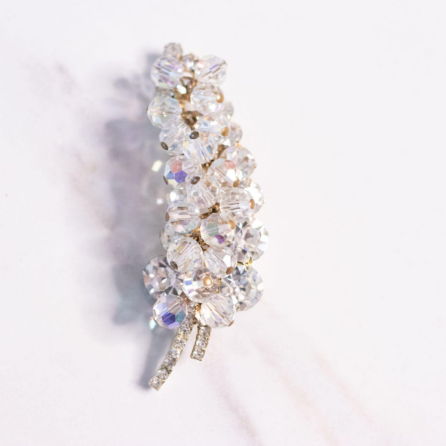 Vintage Juliana Aurora Borealis Cha Cha Brooch by Juliana - Vintage Meet Modern Vintage Jewelry - Chicago, Illinois - #oldhollywoodglamour #vintagemeetmodern #designervintage #jewelrybox #antiquejewelry #vintagejewelry