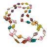 Vintage 1940s Colorful Art Glass and Faux Pearl Necklace by Unsigned Beauty - Vintage Meet Modern Vintage Jewelry - Chicago, Illinois - #oldhollywoodglamour #vintagemeetmodern #designervintage #jewelrybox #antiquejewelry #vintagejewelry