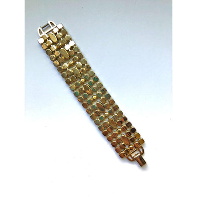 Vintage Wide Light Green Rhinestone Bracelet by Unsigned Beauty - Vintage Meet Modern Vintage Jewelry - Chicago, Illinois - #oldhollywoodglamour #vintagemeetmodern #designervintage #jewelrybox #antiquejewelry #vintagejewelry