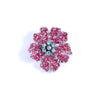 Vintage Pink and Blue Rhinestone Flower Brooch by Unsigned Beauty - Vintage Meet Modern Vintage Jewelry - Chicago, Illinois - #oldhollywoodglamour #vintagemeetmodern #designervintage #jewelrybox #antiquejewelry #vintagejewelry