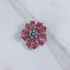 Vintage Pink and Blue Rhinestone Flower Brooch by Unsigned Beauty - Vintage Meet Modern Vintage Jewelry - Chicago, Illinois - #oldhollywoodglamour #vintagemeetmodern #designervintage #jewelrybox #antiquejewelry #vintagejewelry
