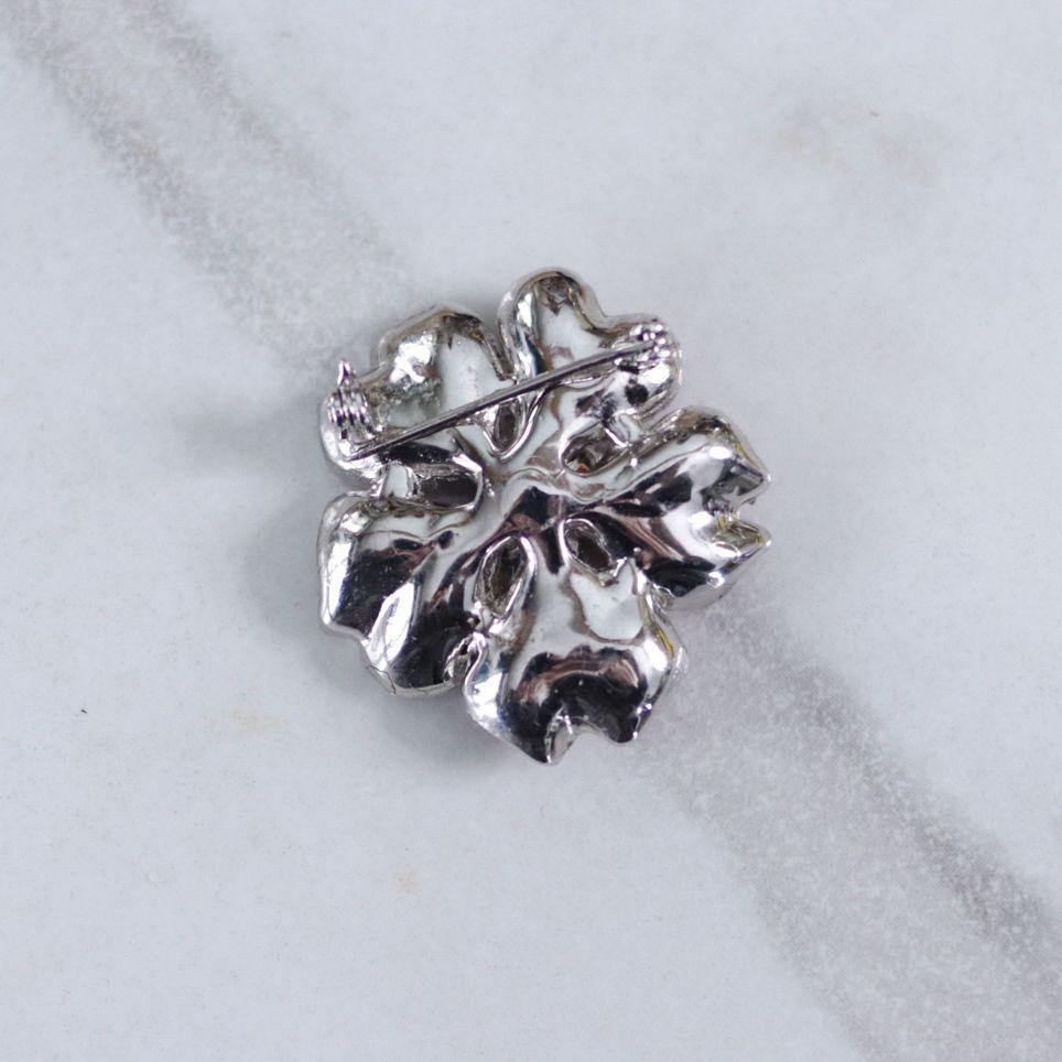 Vintage Pink and Blue Rhinestone Flower Brooch by Unsigned Beauty - Vintage Meet Modern Vintage Jewelry - Chicago, Illinois - #oldhollywoodglamour #vintagemeetmodern #designervintage #jewelrybox #antiquejewelry #vintagejewelry