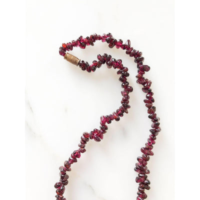Garnet and Gold Heart Pendant Necklace by Artisan - Vintage Meet Modern Vintage Jewelry - Chicago, Illinois - #oldhollywoodglamour #vintagemeetmodern #designervintage #jewelrybox #antiquejewelry #vintagejewelry