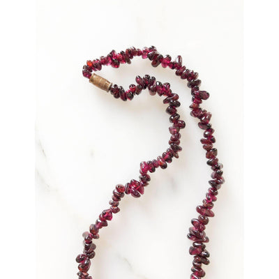 Garnet and Gold Heart Pendant Necklace by Artisan - Vintage Meet Modern Vintage Jewelry - Chicago, Illinois - #oldhollywoodglamour #vintagemeetmodern #designervintage #jewelrybox #antiquejewelry #vintagejewelry