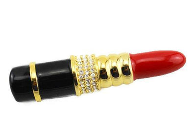 Kenneth Jay Lane Lipstick Brooch by Kenneth Jay Lane - Vintage Meet Modern Vintage Jewelry - Chicago, Illinois - #oldhollywoodglamour #vintagemeetmodern #designervintage #jewelrybox #antiquejewelry #vintagejewelry