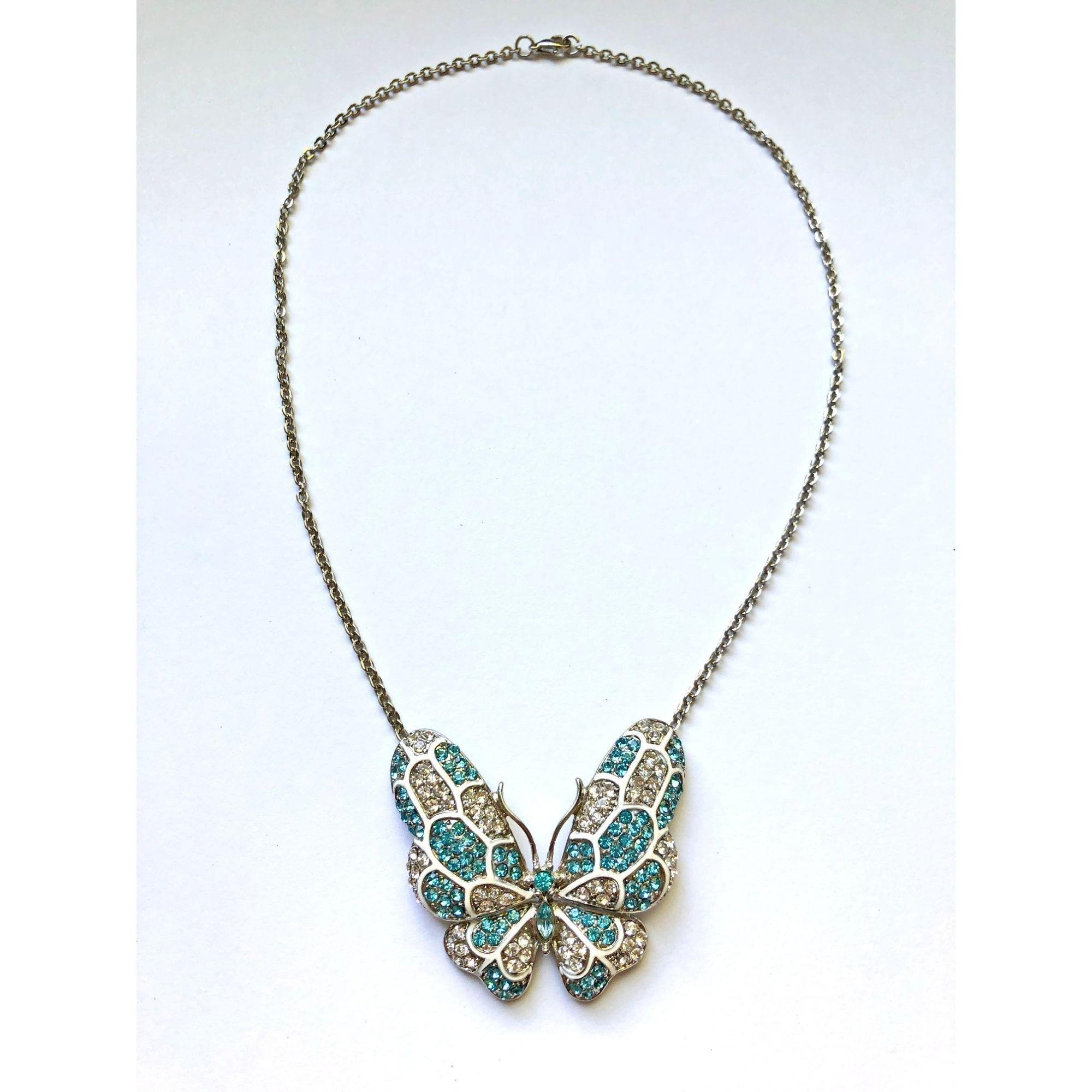 Vintage Sarah Coventry Butterfly Necklace by Sarah Coventry - Vintage Meet Modern Vintage Jewelry - Chicago, Illinois - #oldhollywoodglamour #vintagemeetmodern #designervintage #jewelrybox #antiquejewelry #vintagejewelry