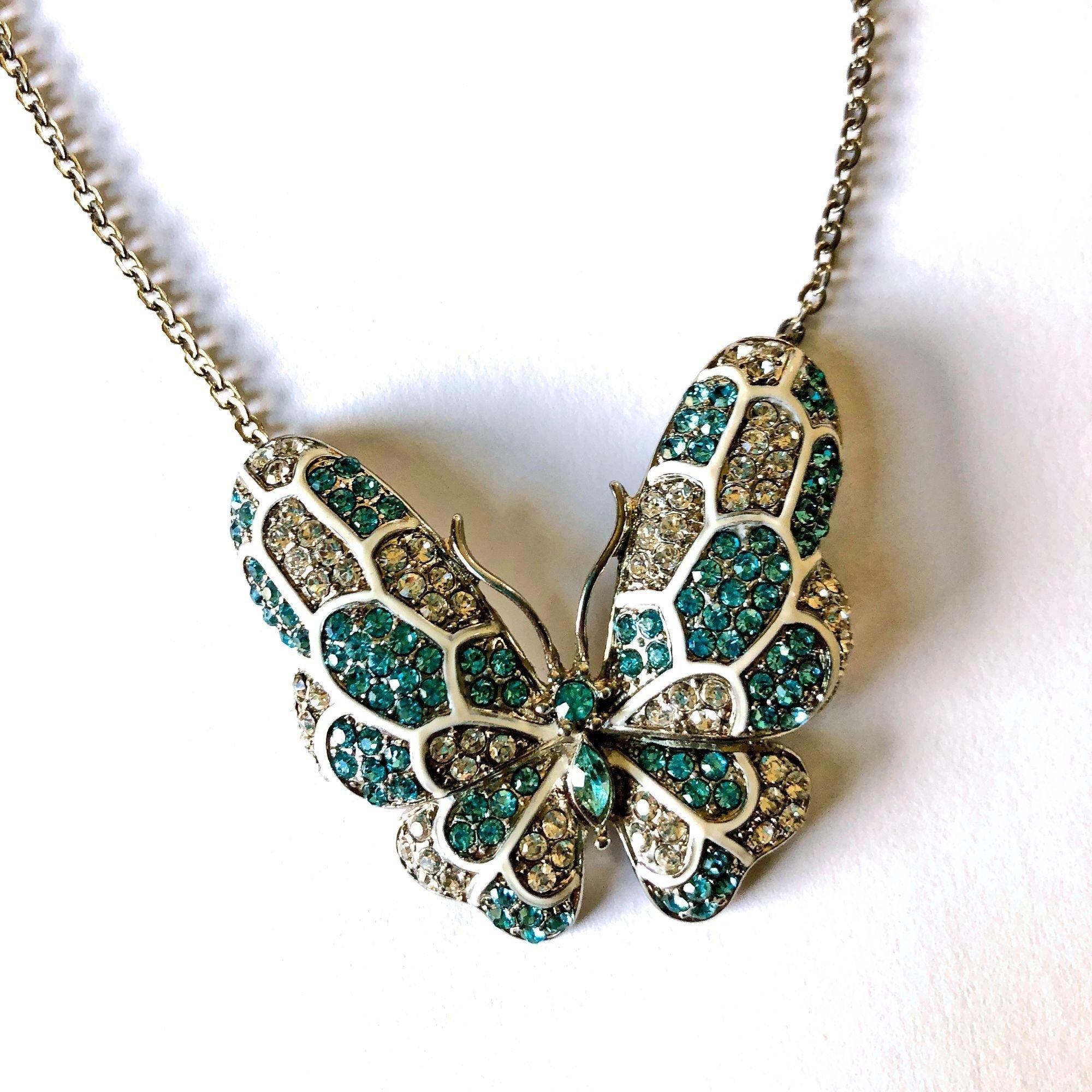 Vintage Sarah Coventry Butterfly Necklace by Sarah Coventry - Vintage Meet Modern Vintage Jewelry - Chicago, Illinois - #oldhollywoodglamour #vintagemeetmodern #designervintage #jewelrybox #antiquejewelry #vintagejewelry
