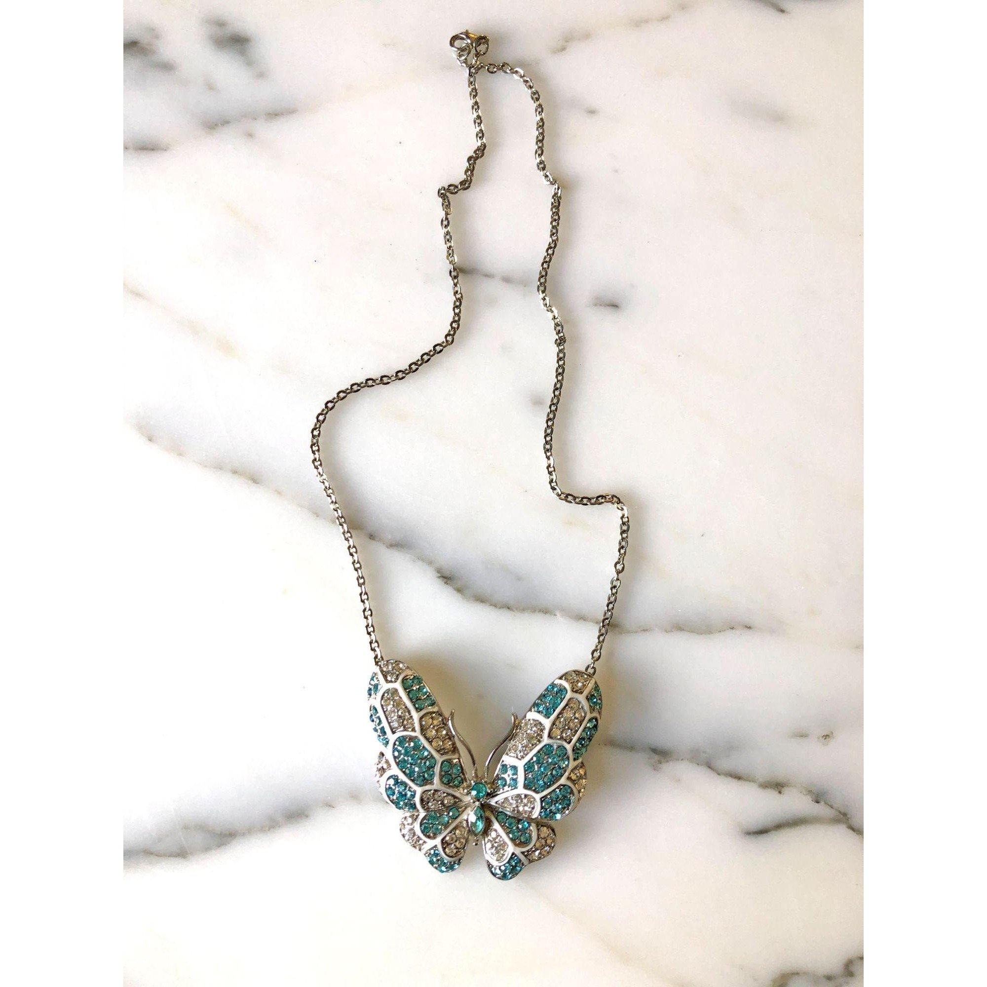 Vintage Sarah Coventry Butterfly Necklace by Sarah Coventry - Vintage Meet Modern Vintage Jewelry - Chicago, Illinois - #oldhollywoodglamour #vintagemeetmodern #designervintage #jewelrybox #antiquejewelry #vintagejewelry