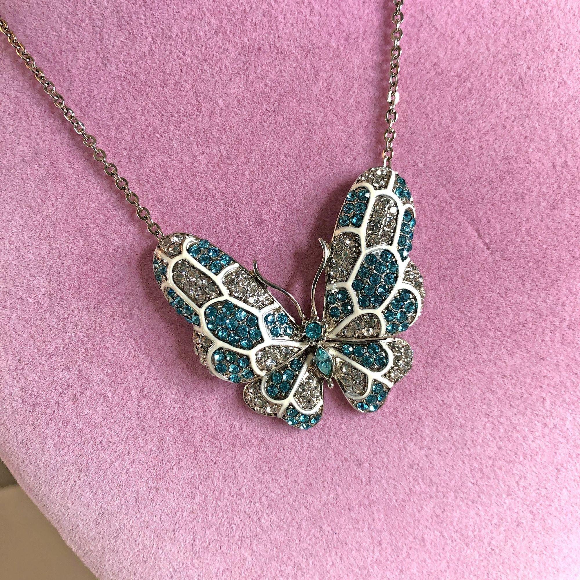 Vintage Sarah Coventry Butterfly Necklace by Sarah Coventry - Vintage Meet Modern Vintage Jewelry - Chicago, Illinois - #oldhollywoodglamour #vintagemeetmodern #designervintage #jewelrybox #antiquejewelry #vintagejewelry