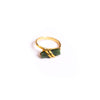 Vintage Mid Century Modern Jade Ring by Unsigned Beauty - Vintage Meet Modern Vintage Jewelry - Chicago, Illinois - #oldhollywoodglamour #vintagemeetmodern #designervintage #jewelrybox #antiquejewelry #vintagejewelry