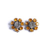 Vintage Weiss Smokey Gray and Amber Rhinestone Earrings by Weiss - Vintage Meet Modern Vintage Jewelry - Chicago, Illinois - #oldhollywoodglamour #vintagemeetmodern #designervintage #jewelrybox #antiquejewelry #vintagejewelry