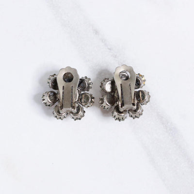 Vintage Weiss Smokey Gray and Amber Rhinestone Earrings by Weiss - Vintage Meet Modern Vintage Jewelry - Chicago, Illinois - #oldhollywoodglamour #vintagemeetmodern #designervintage #jewelrybox #antiquejewelry #vintagejewelry