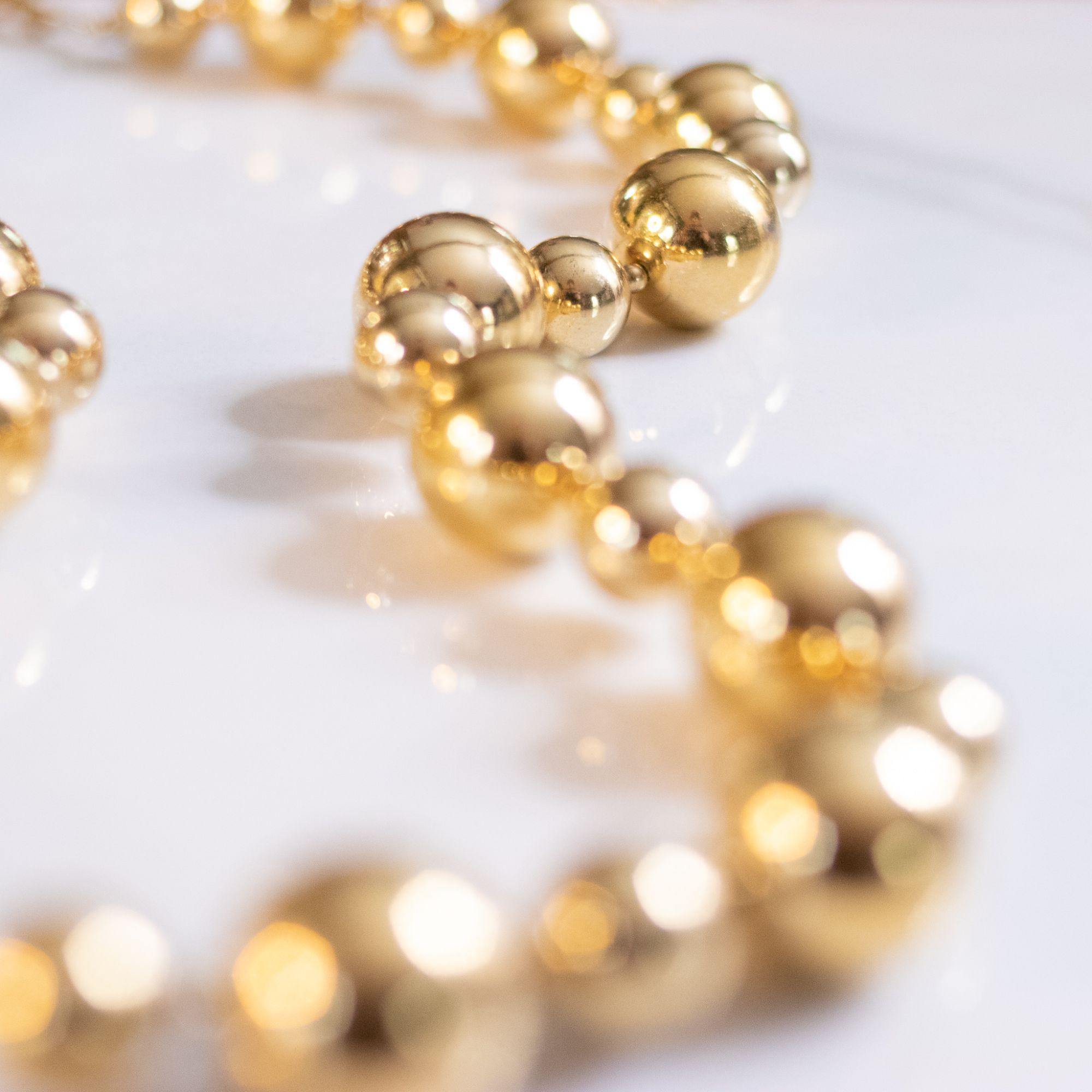 Vintage Long Gold Chunky Bead Necklace by Napier - Vintage Meet Modern Vintage Jewelry - Chicago, Illinois - #oldhollywoodglamour #vintagemeetmodern #designervintage #jewelrybox #antiquejewelry #vintagejewelry