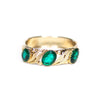 Vintage Czech Emerald Crystal Hinged Bangle Bracelet by Czech - Vintage Meet Modern Vintage Jewelry - Chicago, Illinois - #oldhollywoodglamour #vintagemeetmodern #designervintage #jewelrybox #antiquejewelry #vintagejewelry