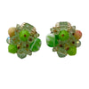 Vintage Green Cluster Statement Earrings by West Germany - Vintage Meet Modern Vintage Jewelry - Chicago, Illinois - #oldhollywoodglamour #vintagemeetmodern #designervintage #jewelrybox #antiquejewelry #vintagejewelry