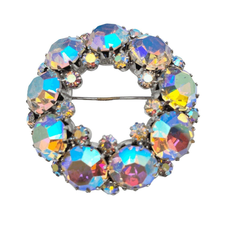 Vintage Weiss Aurora Borealis Brooch by Weiss - Vintage Meet Modern Vintage Jewelry - Chicago, Illinois - #oldhollywoodglamour #vintagemeetmodern #designervintage #jewelrybox #antiquejewelry #vintagejewelry