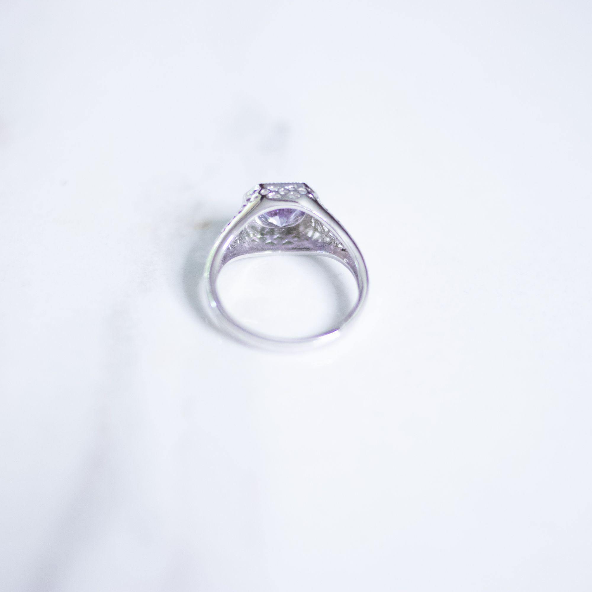 Vintage Art Deco Style Tanzanite Ring by Unsigned Beauty - Vintage Meet Modern Vintage Jewelry - Chicago, Illinois - #oldhollywoodglamour #vintagemeetmodern #designervintage #jewelrybox #antiquejewelry #vintagejewelry