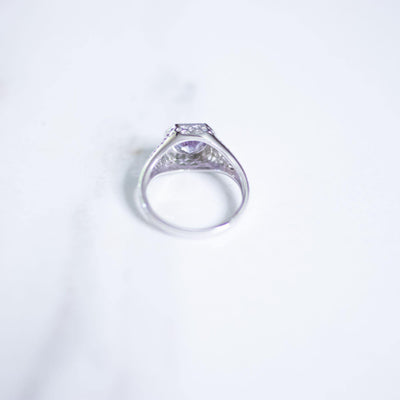 Vintage Art Deco Style Tanzanite Ring by Unsigned Beauty - Vintage Meet Modern Vintage Jewelry - Chicago, Illinois - #oldhollywoodglamour #vintagemeetmodern #designervintage #jewelrybox #antiquejewelry #vintagejewelry