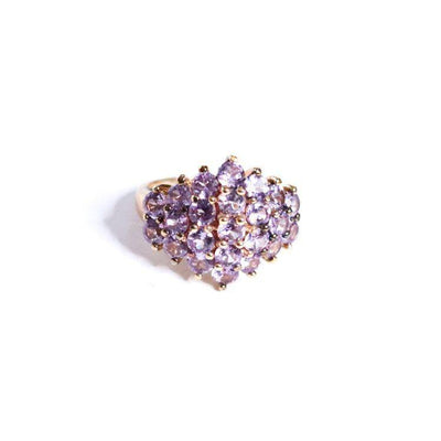 Vintage Lavender Spinel Cluster Cocktail Ring by Hallmarked 925 - Vintage Meet Modern Vintage Jewelry - Chicago, Illinois - #oldhollywoodglamour #vintagemeetmodern #designervintage #jewelrybox #antiquejewelry #vintagejewelry