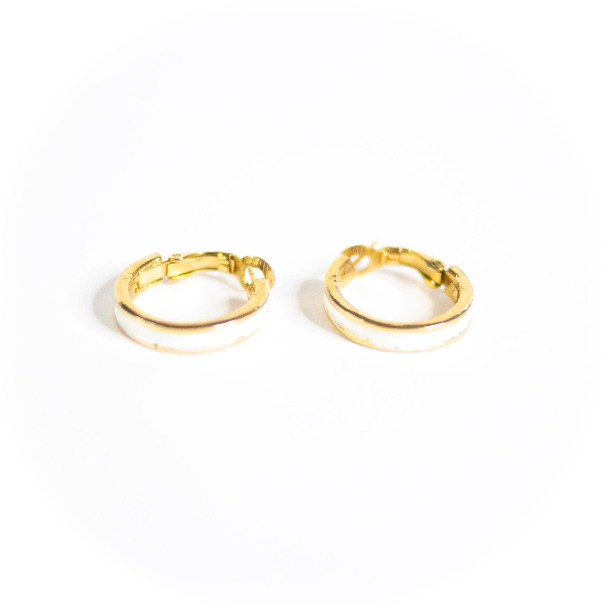 Crown Trifari Hoop Earrings by Crown Trifari - Vintage Meet Modern Vintage Jewelry - Chicago, Illinois - #oldhollywoodglamour #vintagemeetmodern #designervintage #jewelrybox #antiquejewelry #vintagejewelry