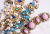 Vintage Kirks Folly Loaded Charm Bracelet with Cherubs, Crystals, Blue Turquoise Beads by Kirks Folly - Vintage Meet Modern Vintage Jewelry - Chicago, Illinois - #oldhollywoodglamour #vintagemeetmodern #designervintage #jewelrybox #antiquejewelry #vintagejewelry