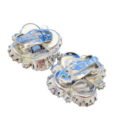Vintage Weiss Aurora Borealis Earrings by Weiss - Vintage Meet Modern Vintage Jewelry - Chicago, Illinois - #oldhollywoodglamour #vintagemeetmodern #designervintage #jewelrybox #antiquejewelry #vintagejewelry