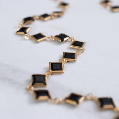 Vintage Swarovski Square Bezel Set Crystal Necklace by Swawovski - Vintage Meet Modern Vintage Jewelry - Chicago, Illinois - #oldhollywoodglamour #vintagemeetmodern #designervintage #jewelrybox #antiquejewelry #vintagejewelry
